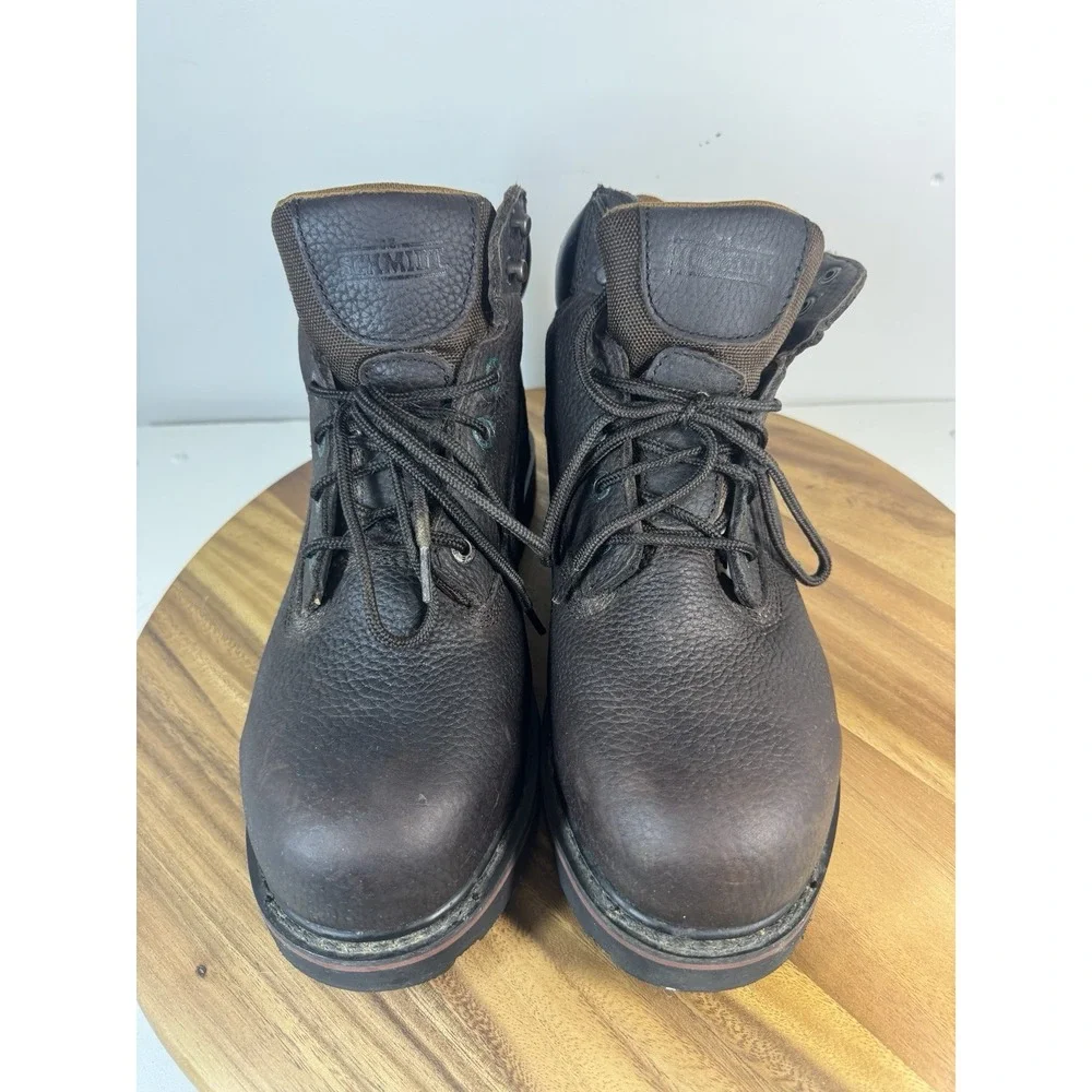 Schmidt Waterproof Brown Leather Safety Toe Work Boots Mens 10.5 W